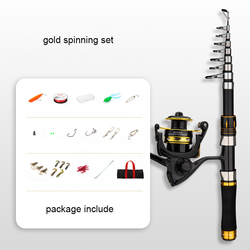 Fishing Rod Combo - Carbon Fiber Fishing Rod 2.1m Spinning
