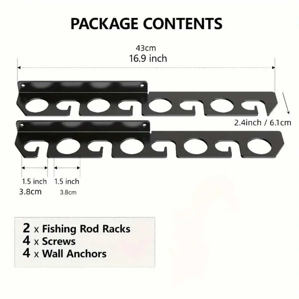 Fishing Rod Wall Mount Ceiling - огляд і ціна Fishing Rod Rack