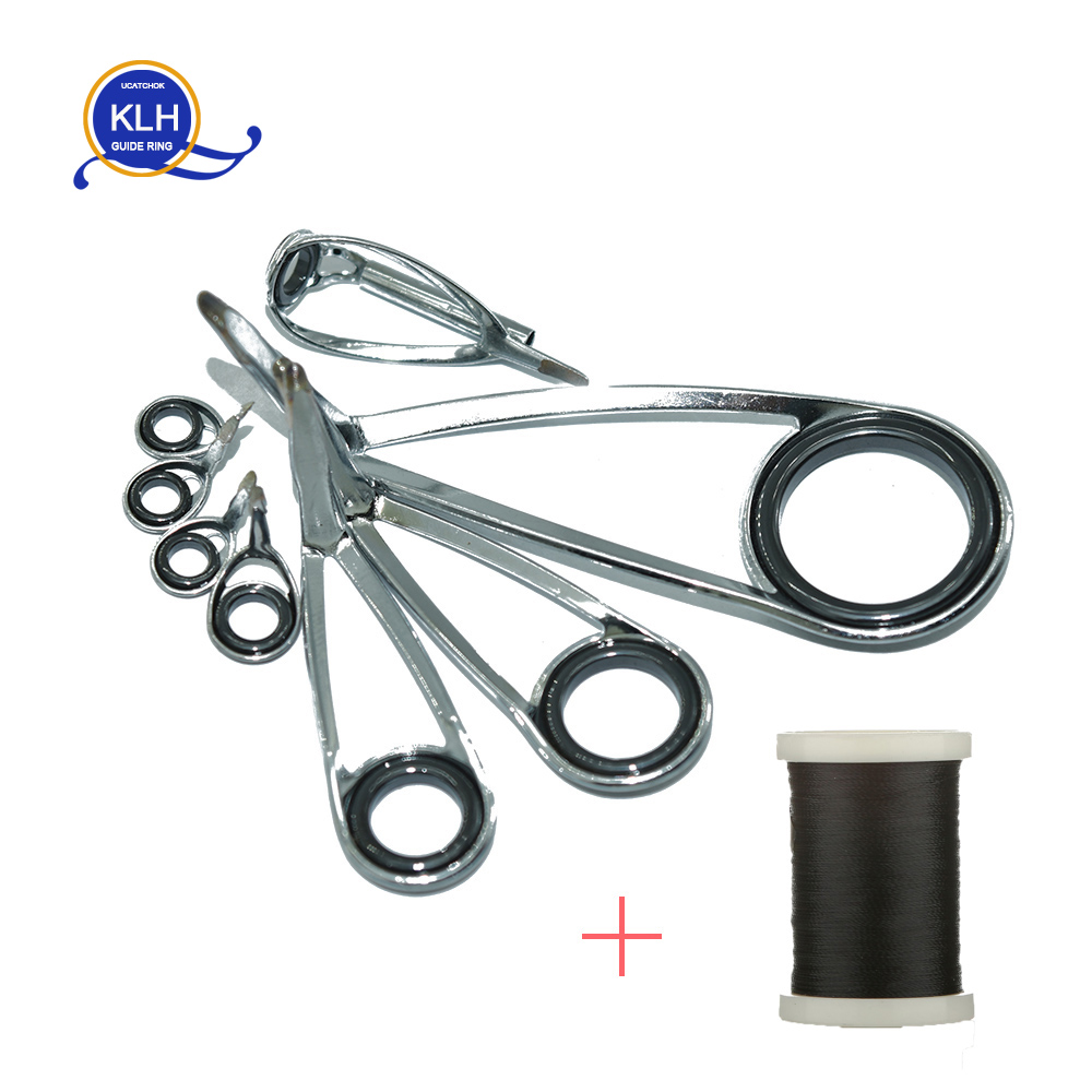 8pcs/Kit KLH Bracket Stainless - огляд і ціна Fishing Rod Building Kit