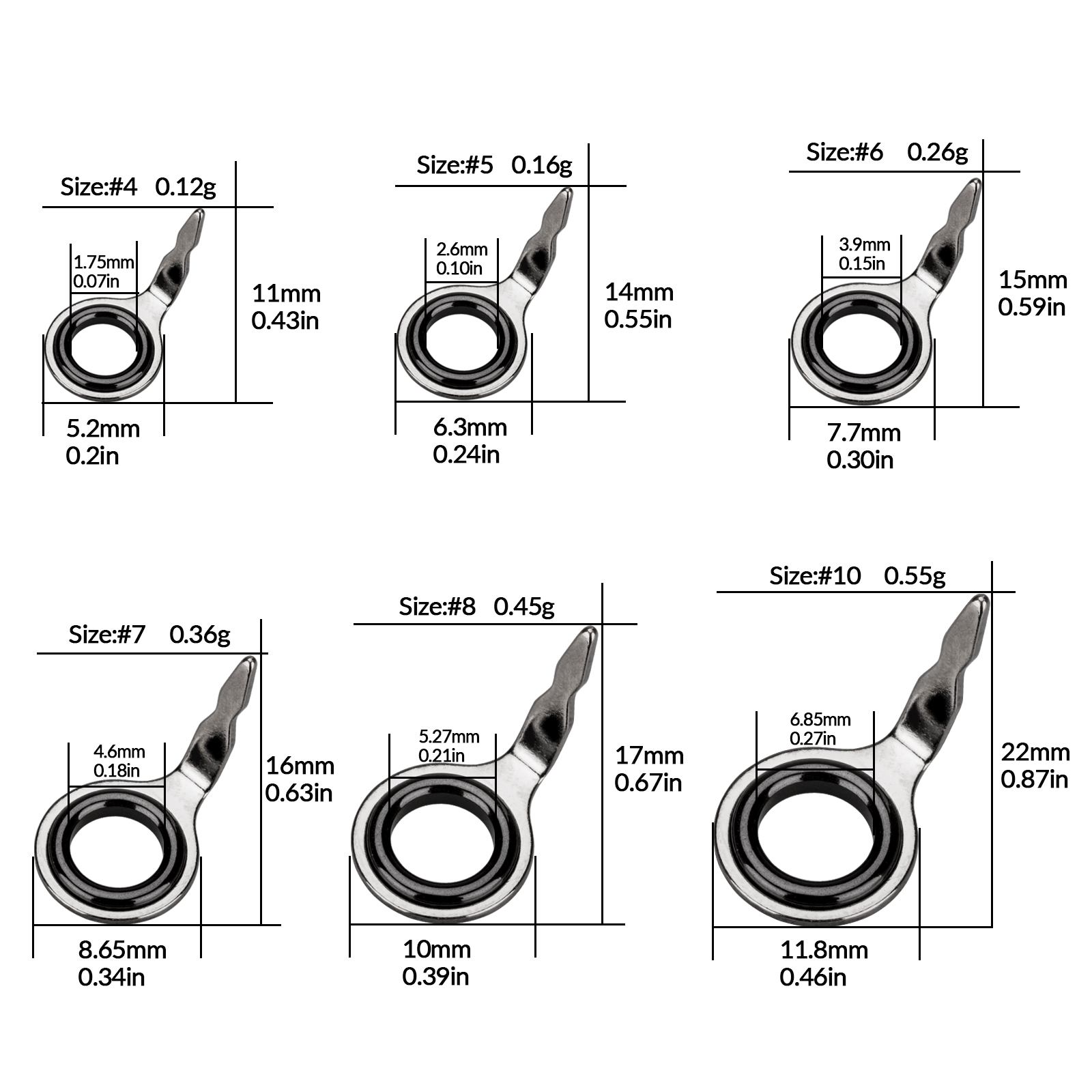THKFISH 60pcs Fishing Rod Guid - огляд і ціна Fishing Rod Guide Replacement
