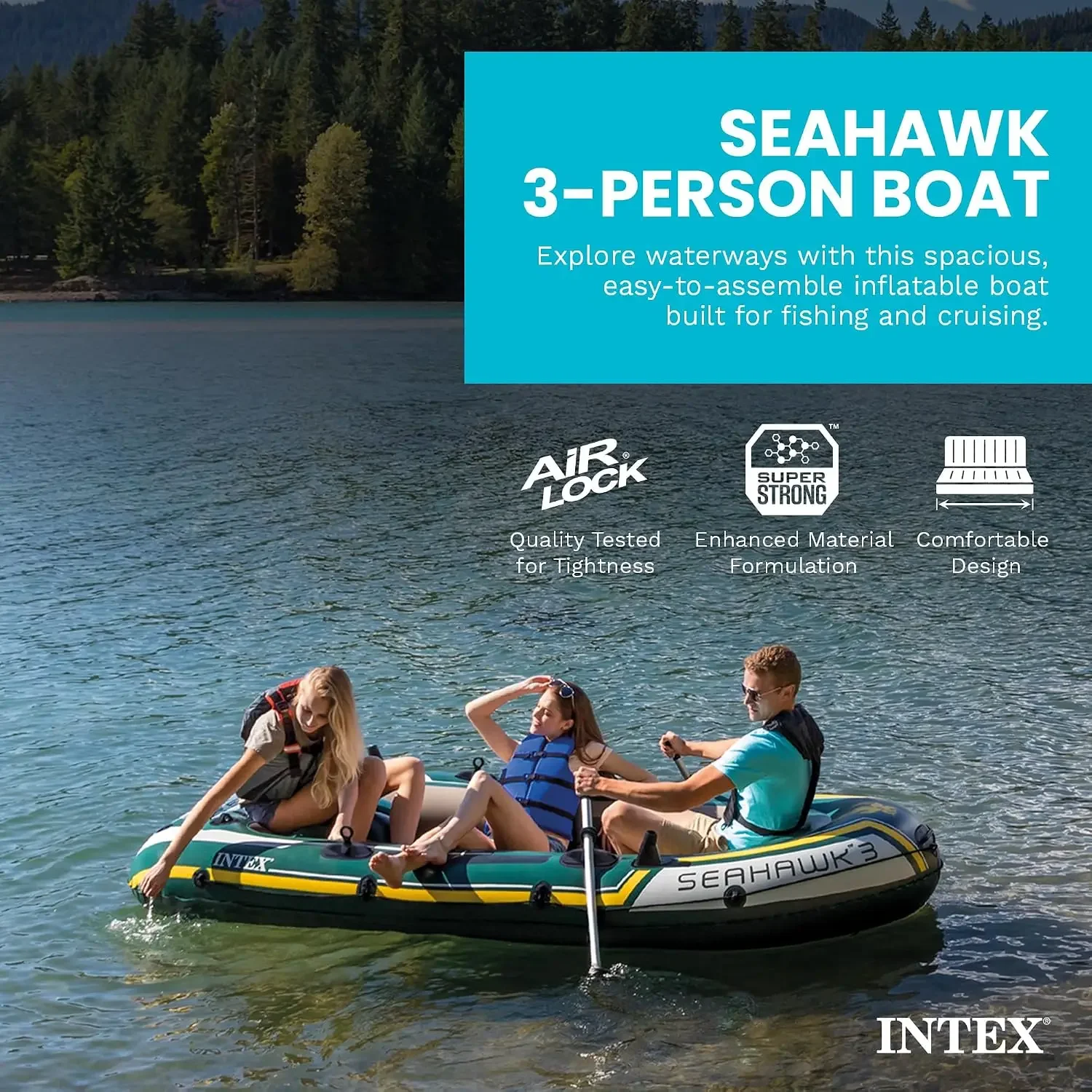INTEX 66332EP Seahawk 2 Inflat - огляд і ціна Fishing Rod Holder