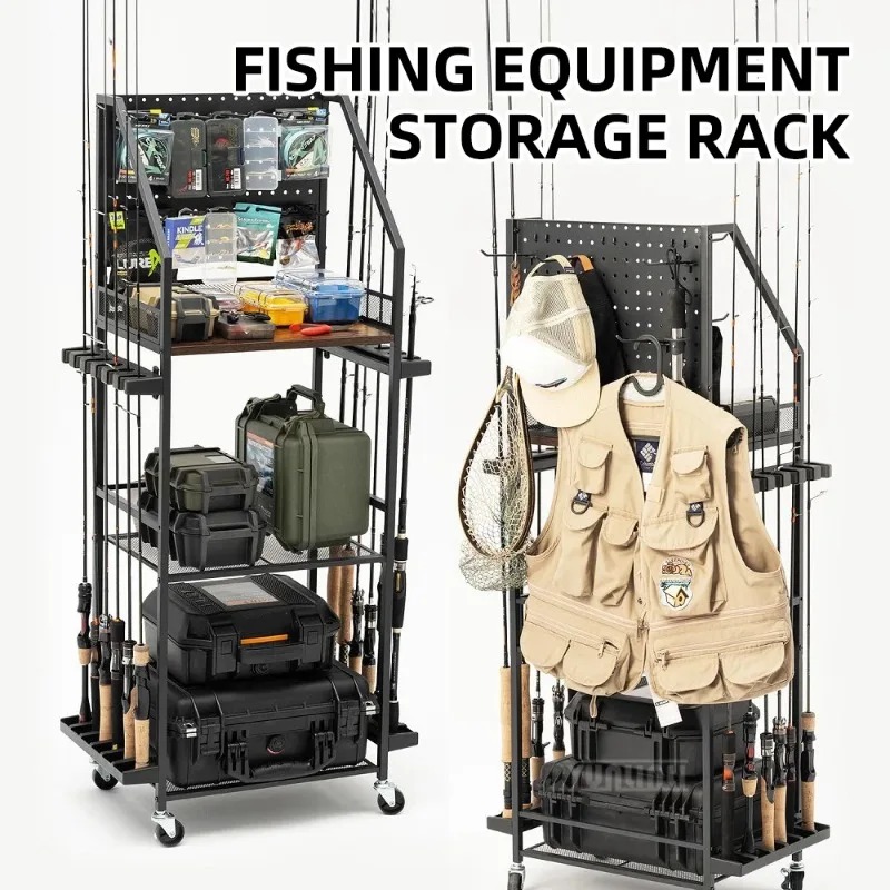 Fishing Gear Storage Shelf, Fi - огляд і ціна Fishing Rod Combo